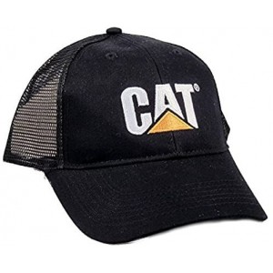 Baseball Caps Cat Black Twill Mesh Cap - CS12D761CQV $28.39