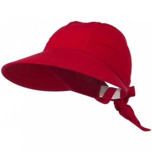 Visors Women's Classic Quintessential Sun Wide Visor Golf Hat - Red - C411LBM4XXN $22.56