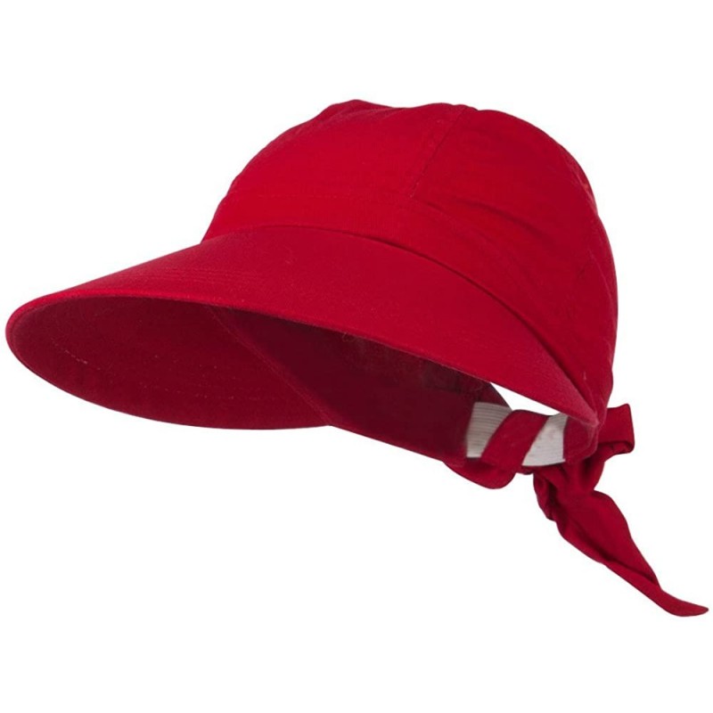Visors Women's Classic Quintessential Sun Wide Visor Golf Hat - Red - C411LBM4XXN $21.78
