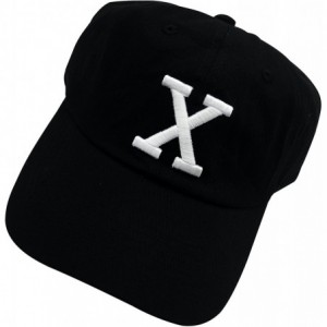 Baseball Caps X Hat Dad Hat Baseball Cap Embroidered Cap Adjustable Cotton Hat Plain Cap - Black - C218K2TXUC7 $21.81