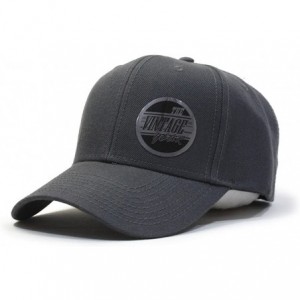 Baseball Caps Premium Plain Wool Blend Adjustable Snapback Hats Baseball Caps - Charcoal Gray - CS125MH8WAV $12.11