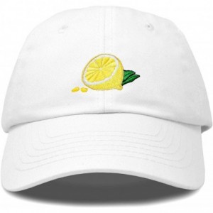 Baseball Caps Lemon Hat Baseball Cap - White - CP18M7W0MYE $24.11