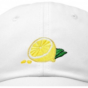 Baseball Caps Lemon Hat Baseball Cap - White - CP18M7W0MYE $28.61