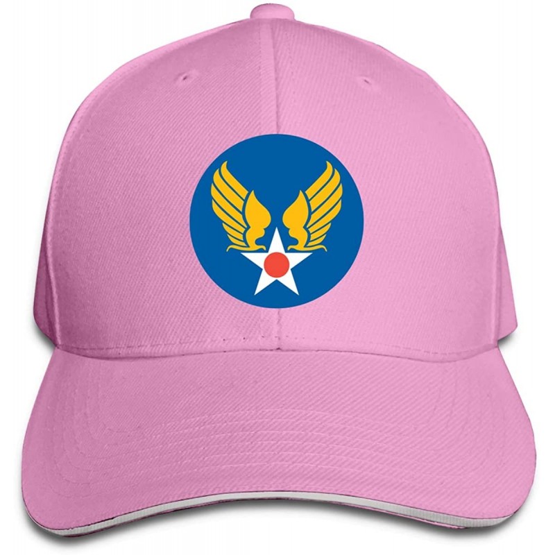 Baseball Caps US Army Air Corps Hap Arnold Wings Adjustable Hat Baseball Cap Sandwich Cap - Pink - C518TSCU50U $41.40