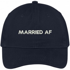 Baseball Caps Married Af Embroidered Soft Crown 100% Brushed Cotton Cap - Navy - CN17YTH2SIC $38.80