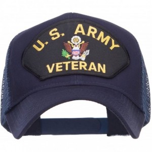 Baseball Caps US Army Veteran Military Patched Mesh Cap - Navy - C1124YMLK05 $31.05