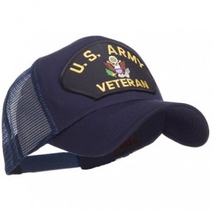 Baseball Caps US Army Veteran Military Patched Mesh Cap - Navy - C1124YMLK05 $31.05