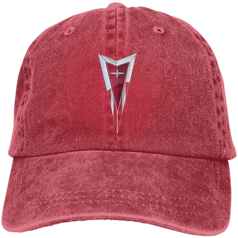 Skullies & Beanies Personalized Pontiac Auto Logo Fashion Hat Cap for Man Black - Red - CE18STUWZWT $27.21