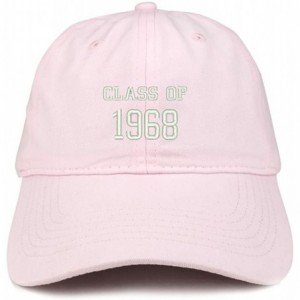 Baseball Caps Class of 1968 Embroidered Reunion Brushed Cotton Baseball Cap - Light Pink - CW18CO9X6AU $36.10