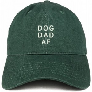 Baseball Caps Dog Dad AF Embroidered Soft Cotton Dad Hat - Hunter - CR18EYQSE6O $33.86