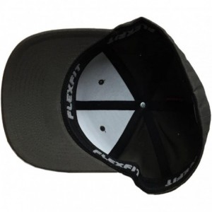 Baseball Caps Premium Original Blank Cotton Twill Fitted Hat XX-Large - Dark Grey - CB182Y6E09X $36.82