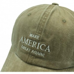 Baseball Caps Women's Embroidered Make America Great Again Dad Hat MAGA Distressed Baseball Cap - Natural - C618NAOI0GG $19.43