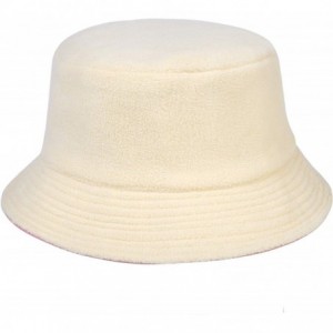 Bucket Hats Unisex Fashion Bucket Hat PU Leather Rain Hat Waterproof Fishmen Cap - Pink - CQ18KLTRYL0 $30.53
