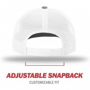 Baseball Caps Richardson Unisex 112 Trucker Adjustable Snapback Baseball Cap- Tri Black/White/Heather Grey- One Size Fits Mos...