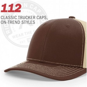 Baseball Caps Richardson Unisex 112 Trucker Adjustable Snapback Baseball Cap- Tri Black/White/Heather Grey- One Size Fits Mos...