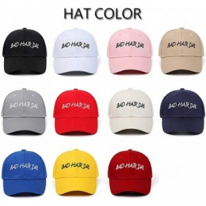 Baseball Caps Bad Hair Day Letter Embroidered Curved Adjustable Baseball Cap- Love Hat-Cotton Cap - Beige - CW199LN78XK $23.72