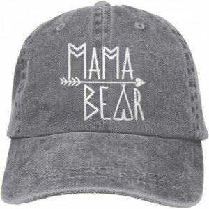 Baseball Caps Mama Bear Denim Hat Adjustable Female Stretch Baseball Hats - Ash - C718CD0LT55 $29.27