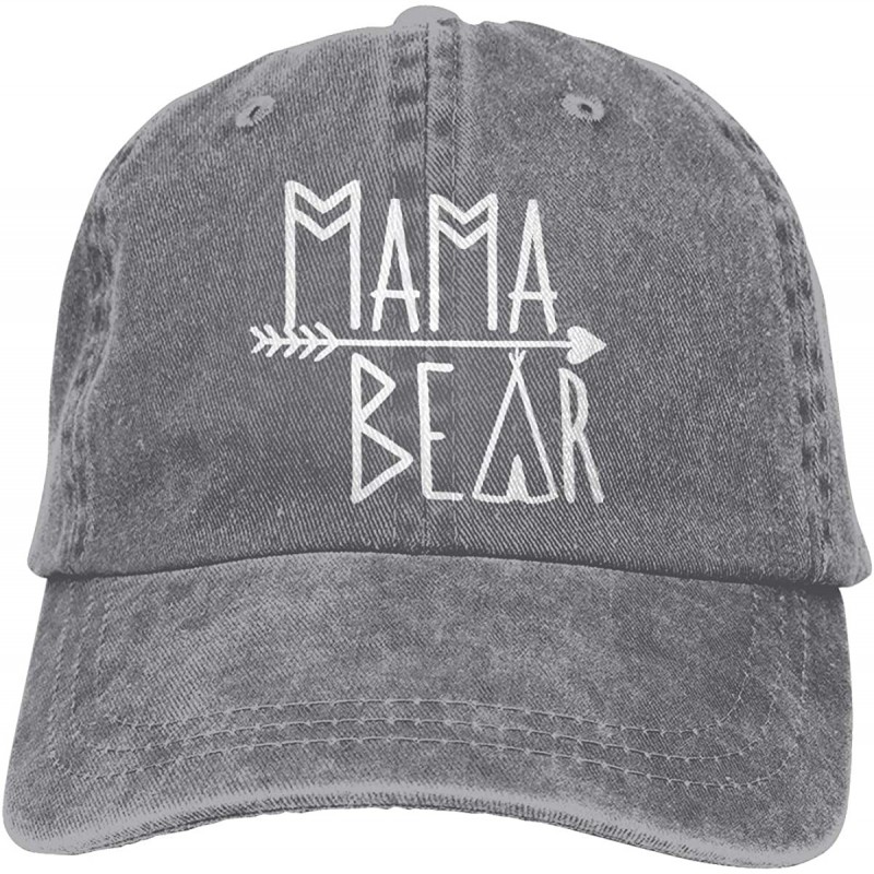 Baseball Caps Mama Bear Denim Hat Adjustable Female Stretch Baseball Hats - Ash - C718CD0LT55 $27.27