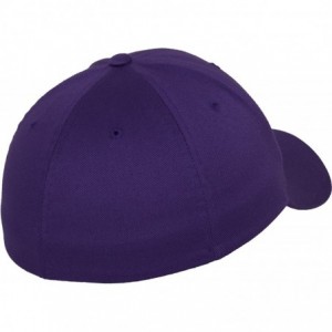 Baseball Caps Men's Wooly Combed - Purple - CZ11IMXQOAX $30.87