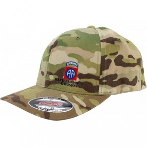 Baseball Caps Army 82nd Airborne Division Full Color Flexfit Hat - Green Multicam - C518RI8YWUY $52.18