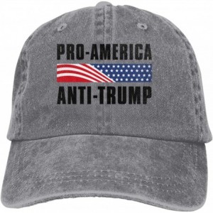 Baseball Caps Men's Denim Hat Pro-America Anti-Trump Baseball Cap Adjustable - Gray - CF196YXIUOZ $27.36
