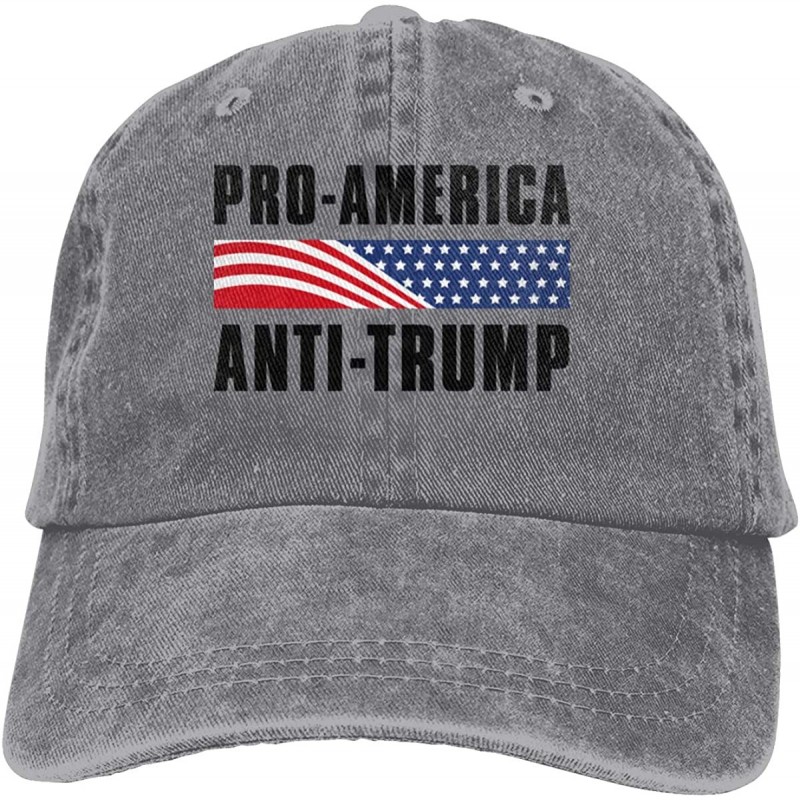 Baseball Caps Men's Denim Hat Pro-America Anti-Trump Baseball Cap Adjustable - Gray - CF196YXIUOZ $31.42