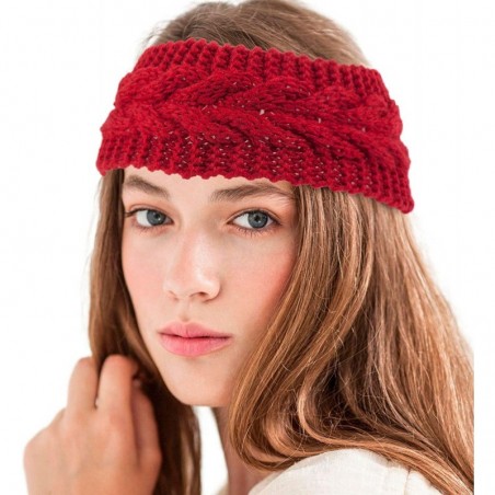Womens Plain Braided Winter Knit Crochet Headband- Warm Knitted Hat ...