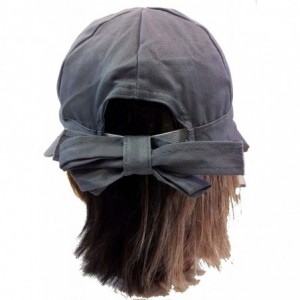 Sun Hats Ladies Women Fashion Large Visor Wide Brim Sun Uv Protect 100% Cotton Cover Hat - L Gray - CZ1227QA451 $27.52