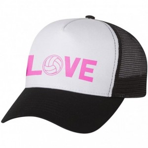 Baseball Caps Love Volleyball for Volleyball Fans/Player Trucker Hat Mesh Cap - Navy/White - CU1858EOIHE $28.70