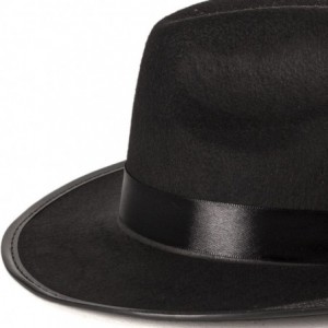 Fedoras Black Gangster Hat - Black Fedora Hats - Costume Hats - Costume Accessories - 2 Pack - CD11UZA9H6J $24.31