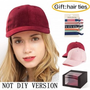 Baseball Caps Baseball Cap with Buttons for Hanging Dad Hat for Women Men Faux Suede Cap 2Pack - CO198KTD5TT $30.33