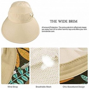 Sun Hats Women Fashion Print Breathable Fastening Tape Sunscreen Sun Cap Sun Hat - Beige - CX18T730TD6 $47.65