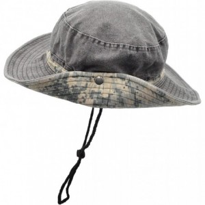 Sun Hats Outdoor Boonie Sun Hat for Hiking- Camping- Fishing- Operator Floppy Military Camo Summer Cap for Men or Women - C21...