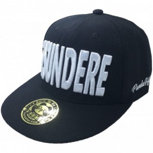 Baseball Caps Tsundere 3D Puff Embroidery Snapback HAT - Black - CA18982Z07M $35.50
