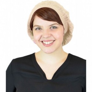 Berets Women's Without Flower Accented Stretch French Beret Hat - Tan-ii - CH1272JQC7X $9.87