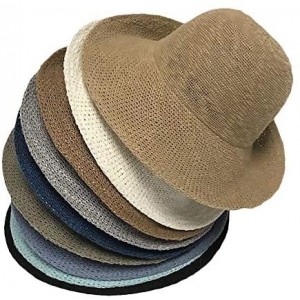 Sun Hats Crushable Half Turn Brim One Size Fits Most Hand Dyed Cotton Blend Sun Hat - Black - C518RL43HYO $71.69
