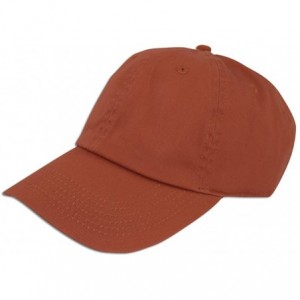 Baseball Caps Cotton Classic Dad Hat Adjustable Plain Cap Polo Style Low Profile Unstructured 1400 - Rust - CA12NAEMRM9 $17.18