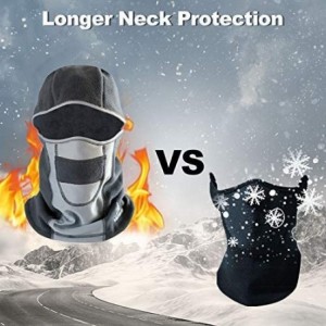 Balaclavas Balaclava Ski Mask Winter Windproof Warm Face Mask for Men Thermal Fleece - Grey Ski Mask - CX192I8DALN $31.27