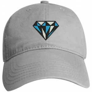 Baseball Caps Diamond Dad Hat Cotton Baseball Cap Polo Style Low Profile - Grey - C818662Z6C2 $25.10