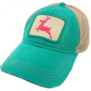 Baseball Caps Rudolph Red Nose Reindeer Baseball Hat - Turquoise - CI18ZMZXEAE $74.30