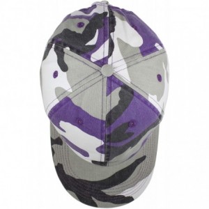 Baseball Caps Baseball Caps Dad Hats 100% Cotton Polo Style Plain Blank Adjustable Size - Purple Camo - C418IKI5DX4 $19.89