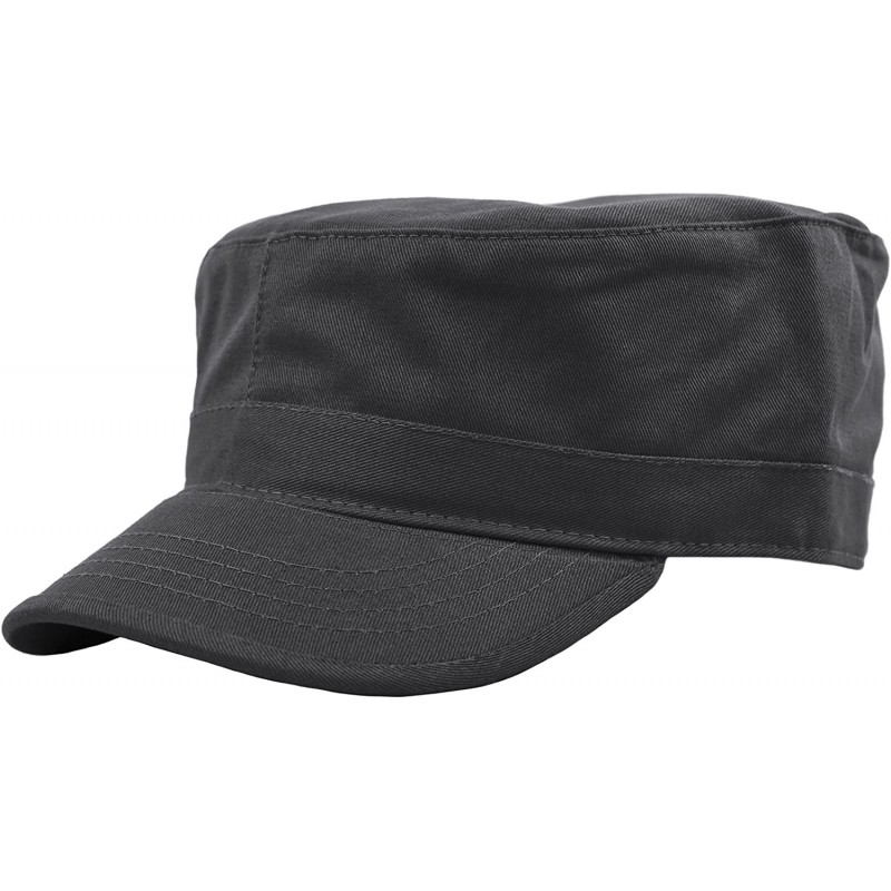 Baseball Caps Daily Wear Men's Army Cap- Cadet Military Style Hat - Dark Gray - C7184UIX8L9 $19.09