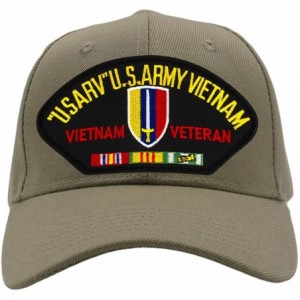 Baseball Caps USARV - US Army Vietnam Veteran Hat/Ballcap Adjustable One Size Fits Most - Tan/Khaki - CN18RQXHMTI $43.96