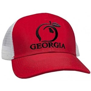 Baseball Caps Original Georgia Trucker Hat - Red - CJ18LKC04UQ $55.38