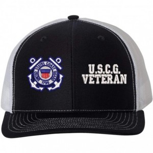 Baseball Caps U.S.C.G. Veteran Mesh Back Cap - Navy - CG18RI8QOTM $37.20