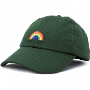 Baseball Caps Rainbow Baseball Cap Womens Hats Cute Hat Soft Cotton Caps - Dark Green - CJ18MD35OSW $24.60