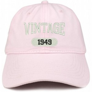 Baseball Caps Vintage 1949 Embroidered 71st Birthday Relaxed Fitting Cotton Cap - Light Pink - CB180ZKGY8G $14.11