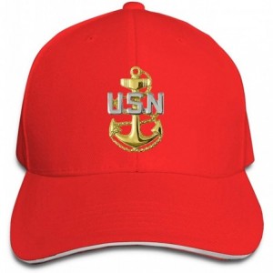 Baseball Caps US Navy Chief Petty Officer Unisex Hats Trucker Hats Dad Baseball Hats Driver Cap - Red - C418KA0KAGN $19.31