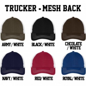 Baseball Caps Custom Embroidered Baseball Golf Trucker Snapback Camo Hat - Monogrammed Cap --Chocolate Brown/ White - CL18E4Z...