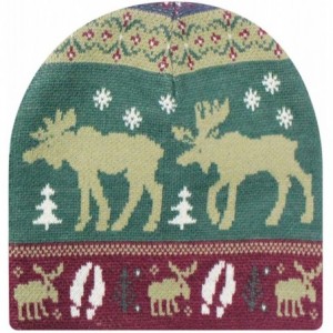 Skullies & Beanies Animal Knit Beanie - Moose Beanie - C512N6KKN3F $26.22